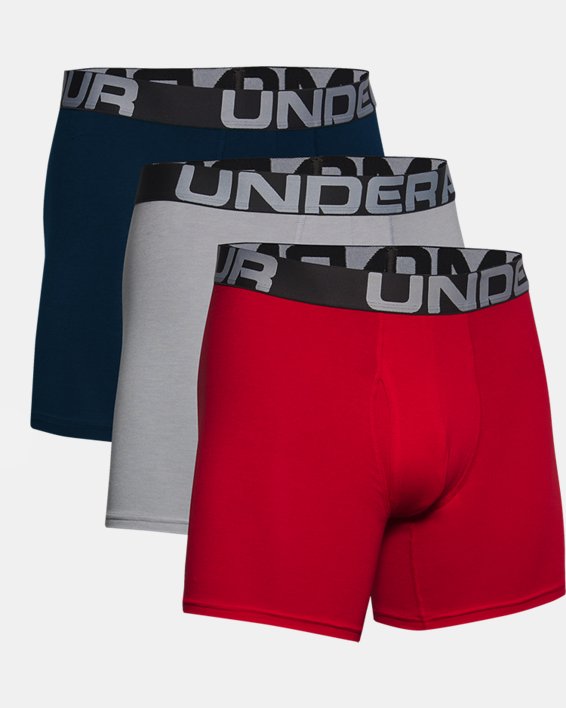 男士Charged Cotton® 6英寸Boxerjocks®內褲–3條裝, Red, pdpMainDesktop image number 2